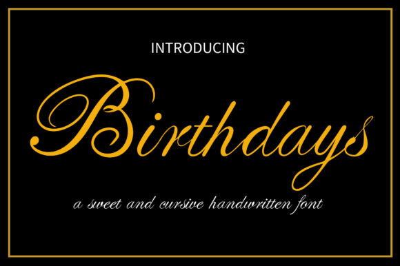 Birthdays Font for Web Design