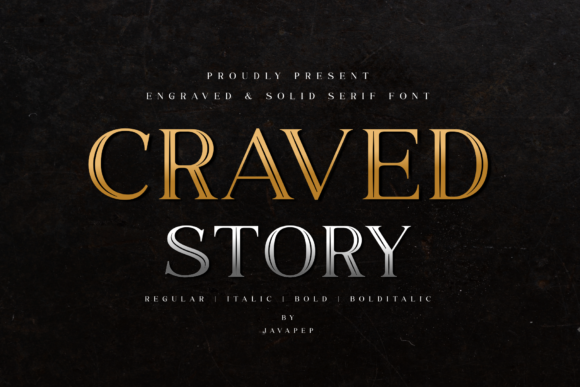 Craved Story Font for Elegant Design