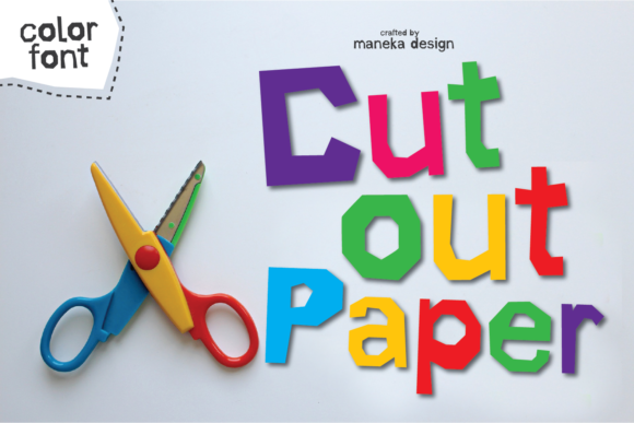 Cut out Paper Font for Creative Brands