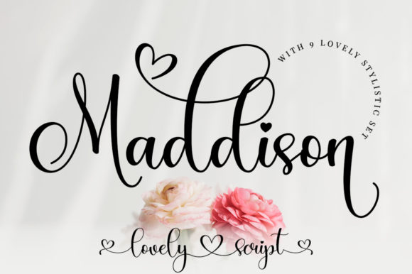 Maddison Font: Romantic Script for Editorial Design