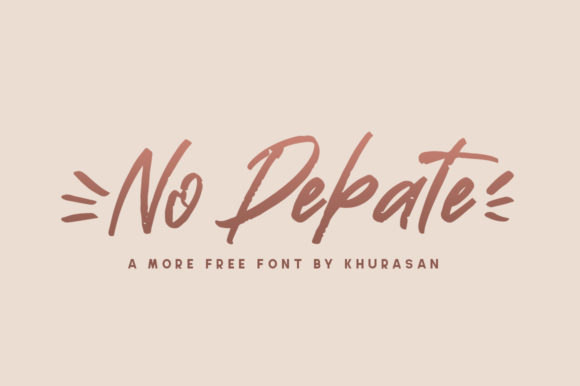 No Debate Font for Business Branding